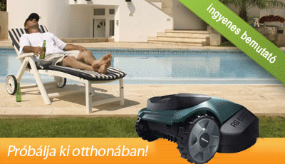Robomow robotfűnyíró bemutató otthonában